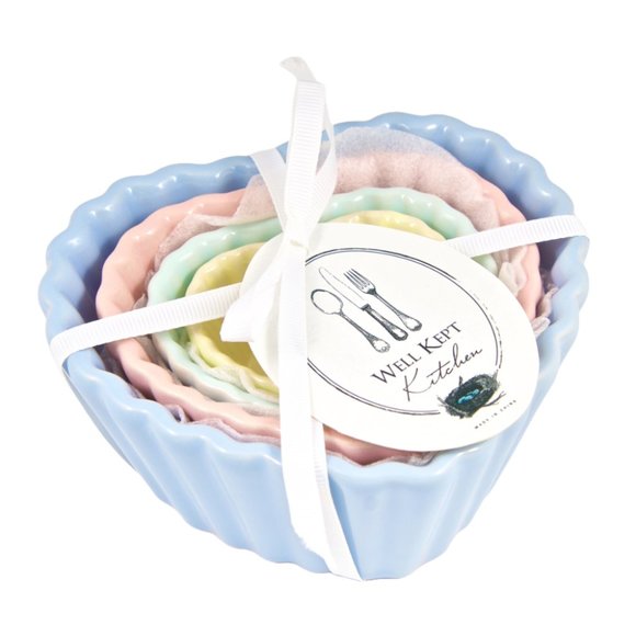 Small Ceramic Heart Bowls Dishes (Set of 4) - NWOT - Picture 2 of 2